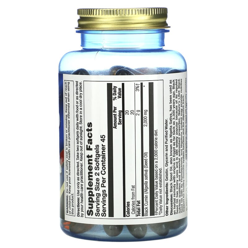 Nature's Life, Black Seed Oil, 1000 mg, 90 Softgels 10043377939