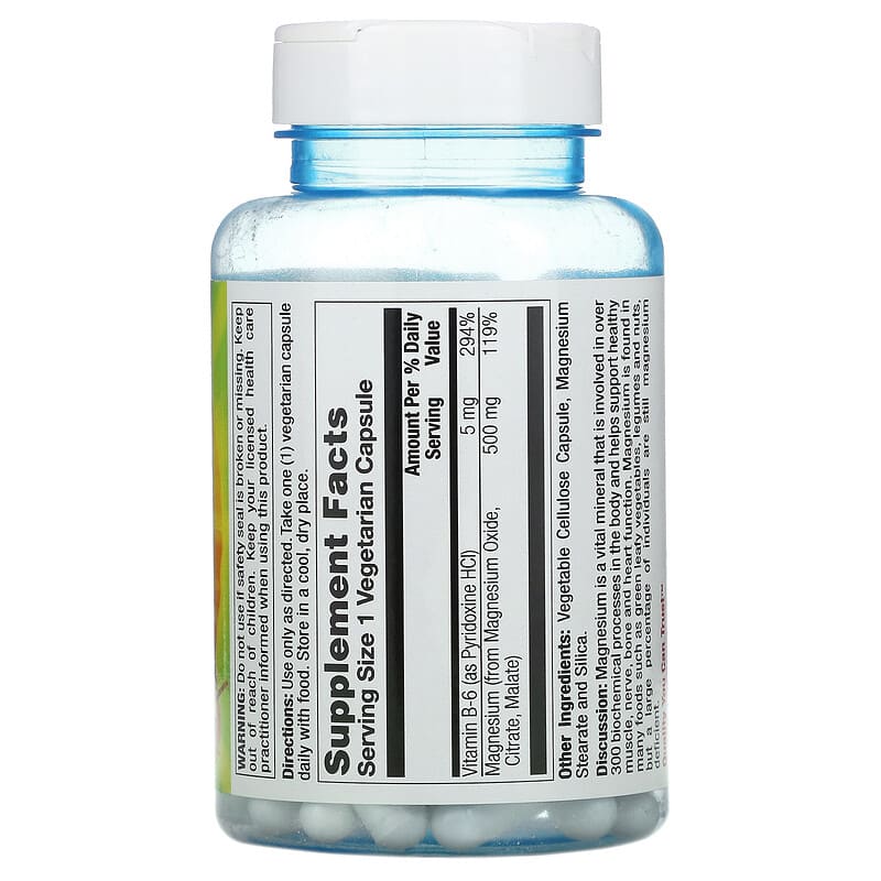 Nature's Life, Magnesium, 500 mg, 100 Vegetarian Capsules 40647004375