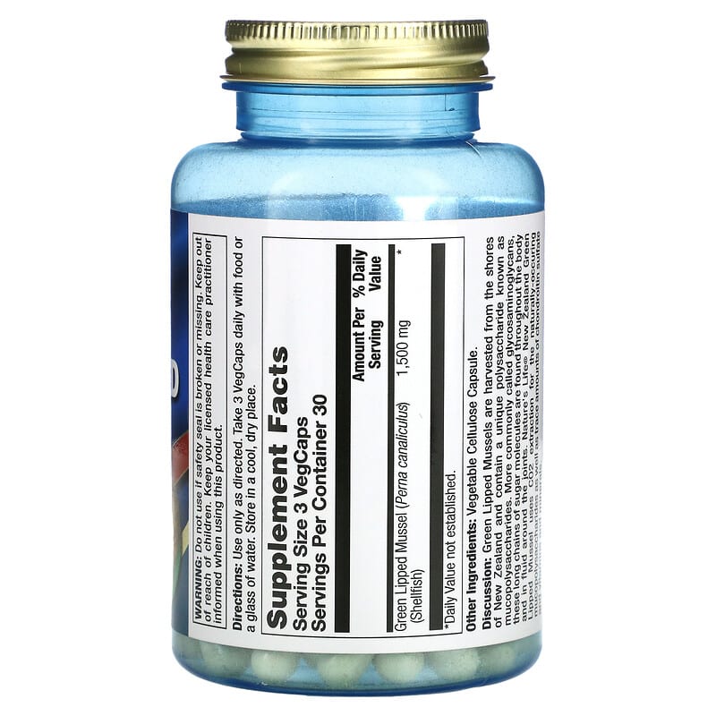 Nature's Life, New Zealand Green Lipped Mussel, 500 mg, 90 Vegetarian Capsules 10043941888