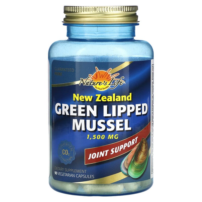 Nature's Life New Zealand Green Lipped Mussel 500 mg 90 Vegetarian Capsules 10043941888