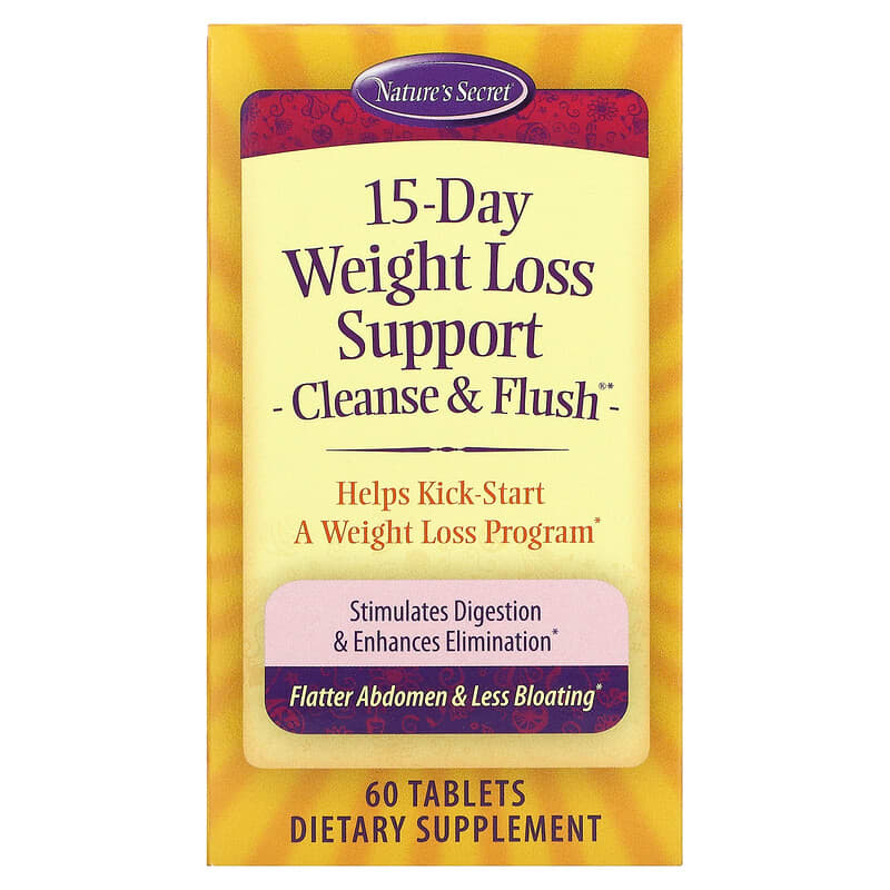 Nature's Secret 15-Day Weight Loss Support Cleanse & Flush 60 Tablets 710363255541