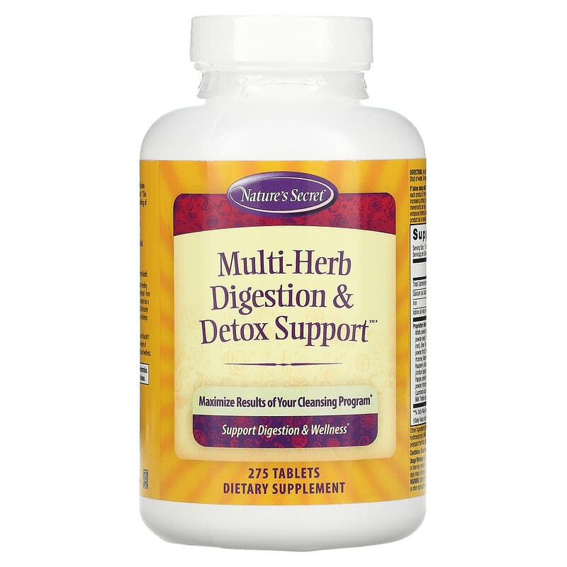 Nature's Secret Multi-Herb Digestion & Detox Support 275 Tablets 732391500844