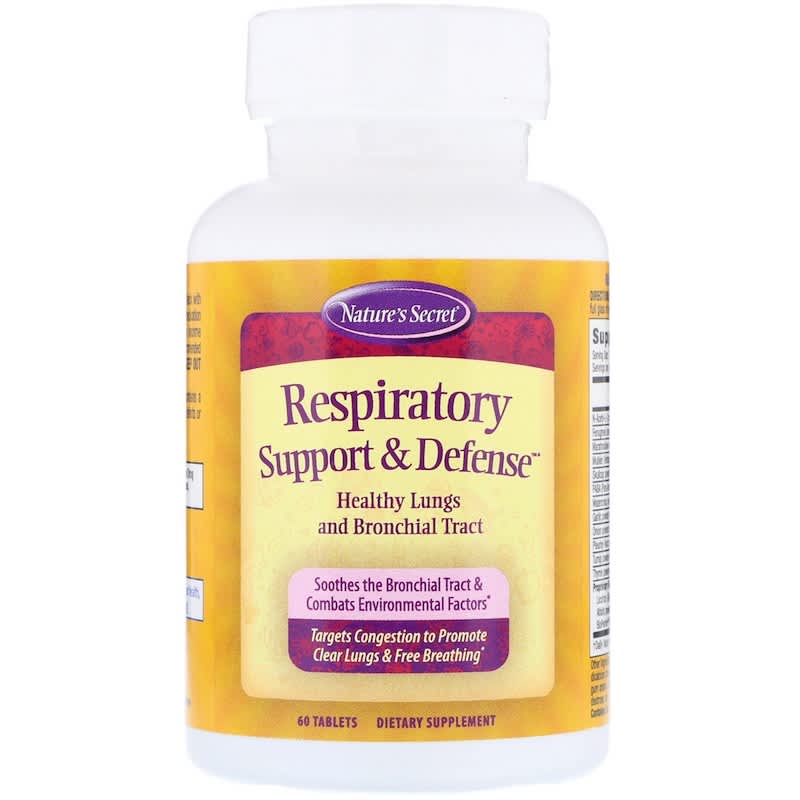 Nature's Secret, Respiratory Support & Defense, 60 Tablets 710363255602
