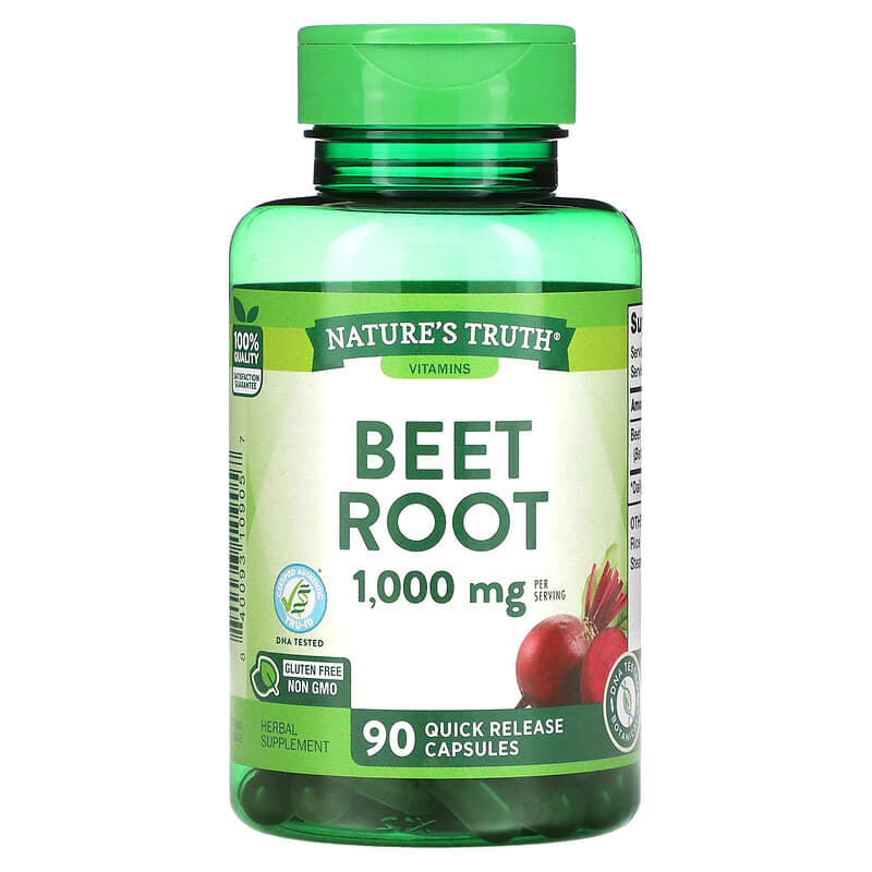 Nature's Truth Beet Root 500 mg 90 Quick Release Capsules 840093109057