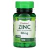 Nature's Truth Chelated Zinc 50 mg 100 Tablets 840093101532