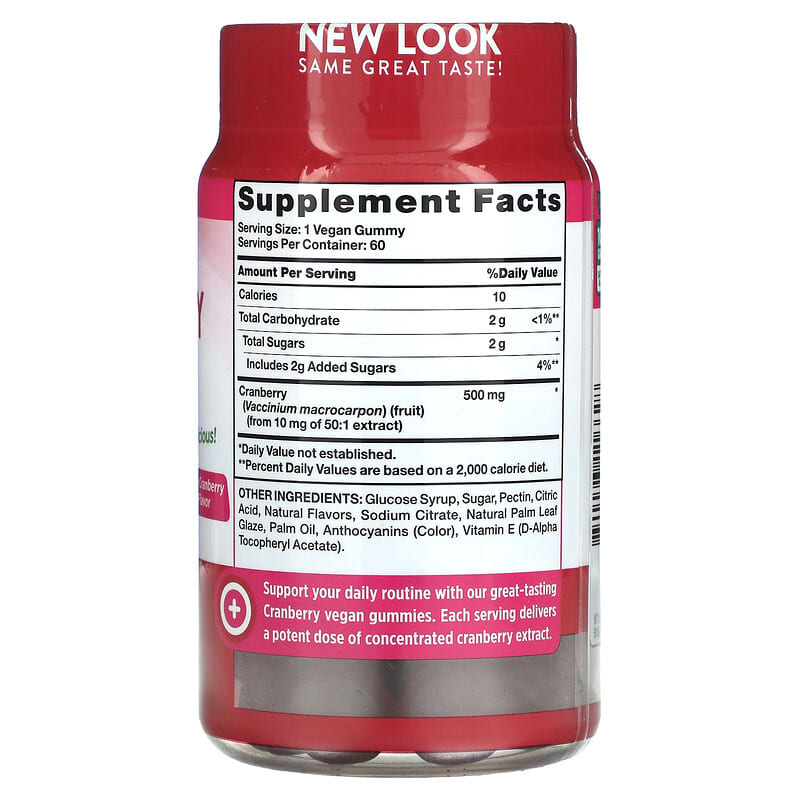 Nature's Truth, Cleansing Cranberry Gummies, Natural Cranberry Mango, 60 Vegan Gummies 840093116628