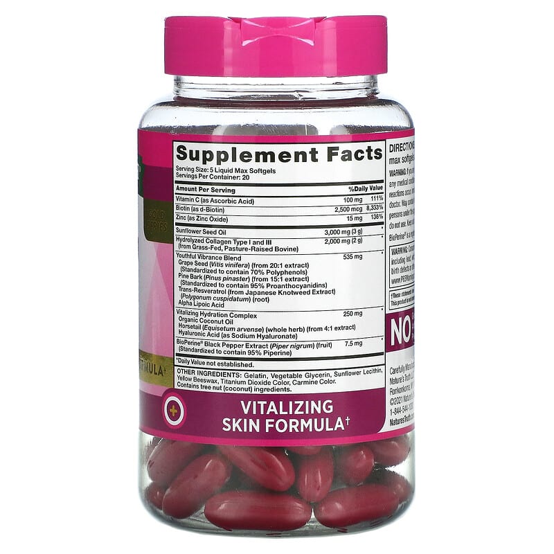 Nature's Truth, Collagen Beauty, 100 Liquid Max Softgels 840093115744