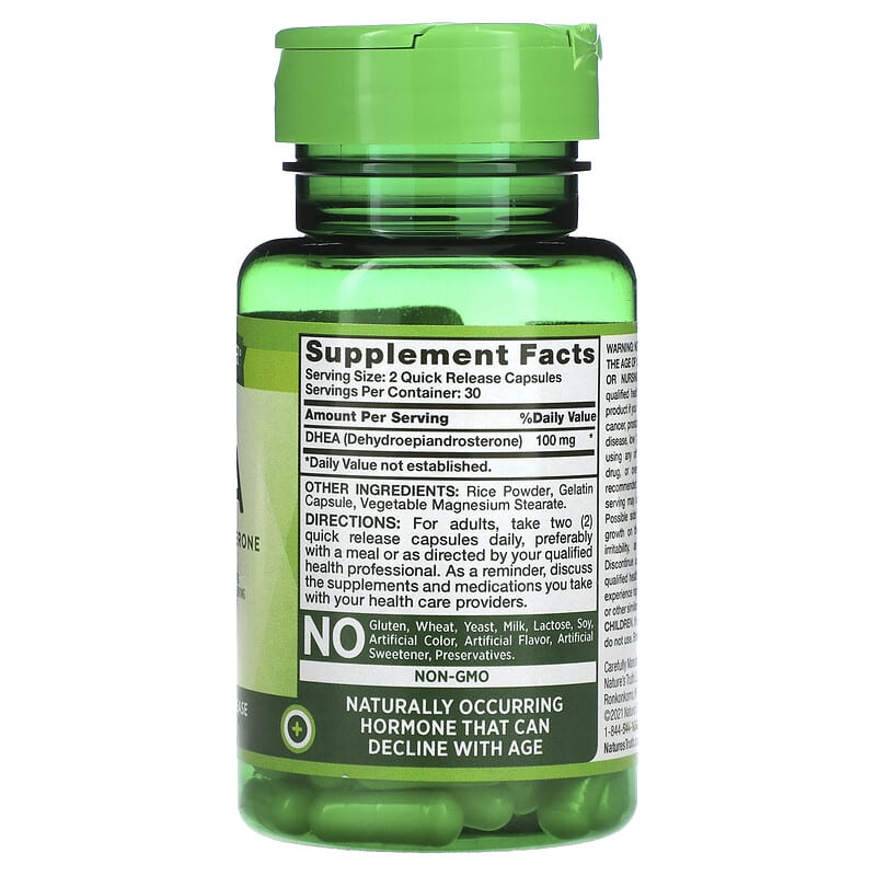 Nature's Truth, DHEA, 50 mg, 60 Quick Release Capsules 840093109088