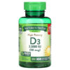 Nature's Truth High Potency Vitamin D3 50 mcg (2,000 IU) 300 Quick Release Softgels 840093103734