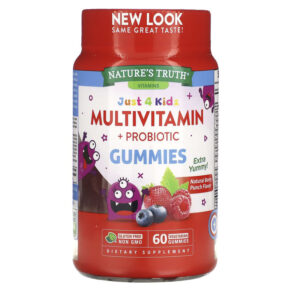 Nature's Truth Just 4 Kidz Multivitamin + Probiotic Natural Berry Punch 60 Vegetarian Gummies 840093115386