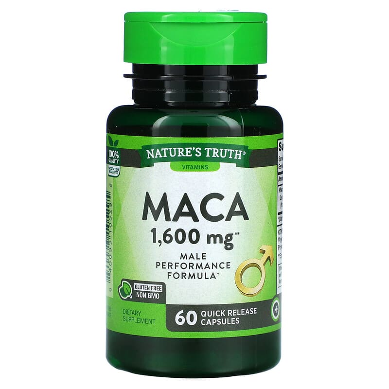 Nature's Truth Maca 1,600 mg 60 Quick Release Capsules 840093105295