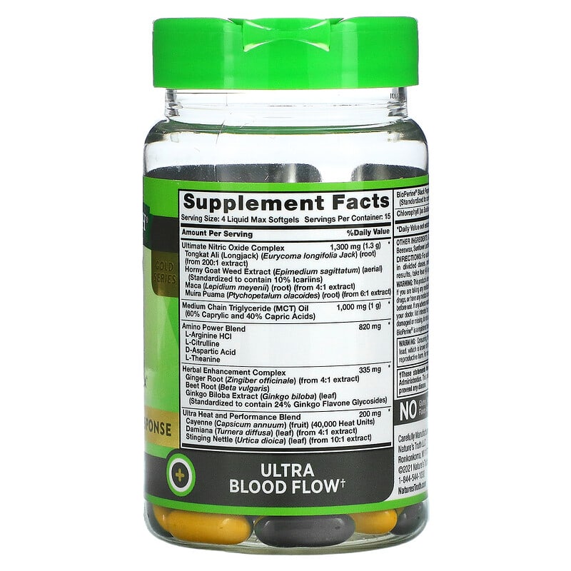 Nature's Truth, Ultra Libido, 60 Liquid Max Softgels 840093115751