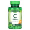 Nature's Truth Vitamin C Plus Wild Rose Hips 1,000 mg 100 Caplets 840093106032