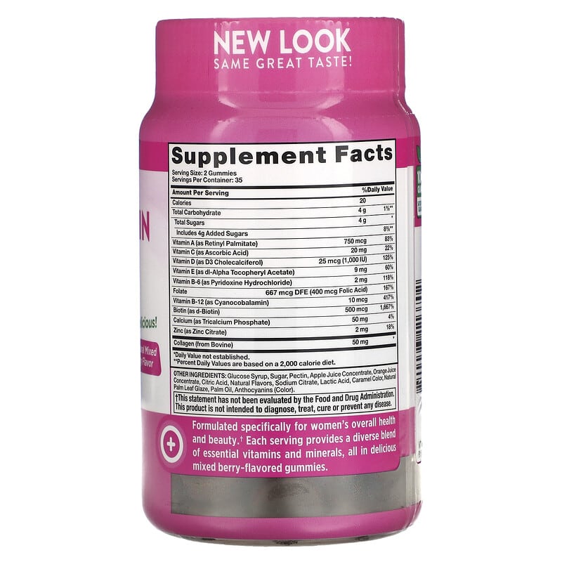 Nature's Truth, Women's Multivitmain + Collagen, Natural Mixed Berry, 70 Gummies 840093113702
