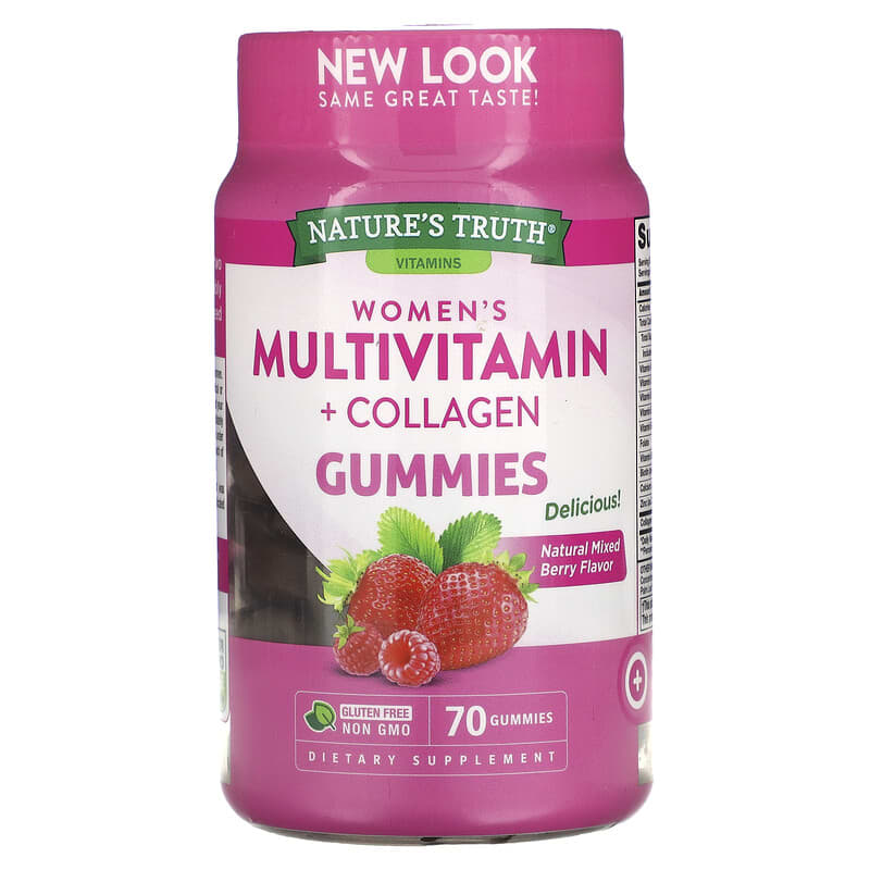 Nature's Truth Women's Multivitmain + Collagen Natural Mixed Berry 70 Gummies 840093113702