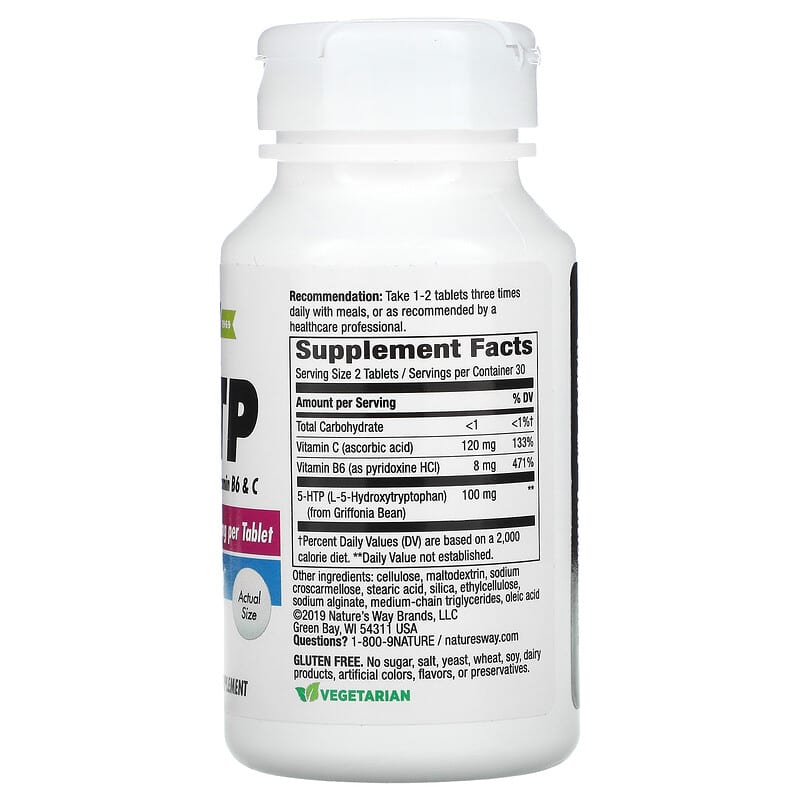 Nature's Way, 5-HTP, 50 mg, 60 Tablets 33674452509