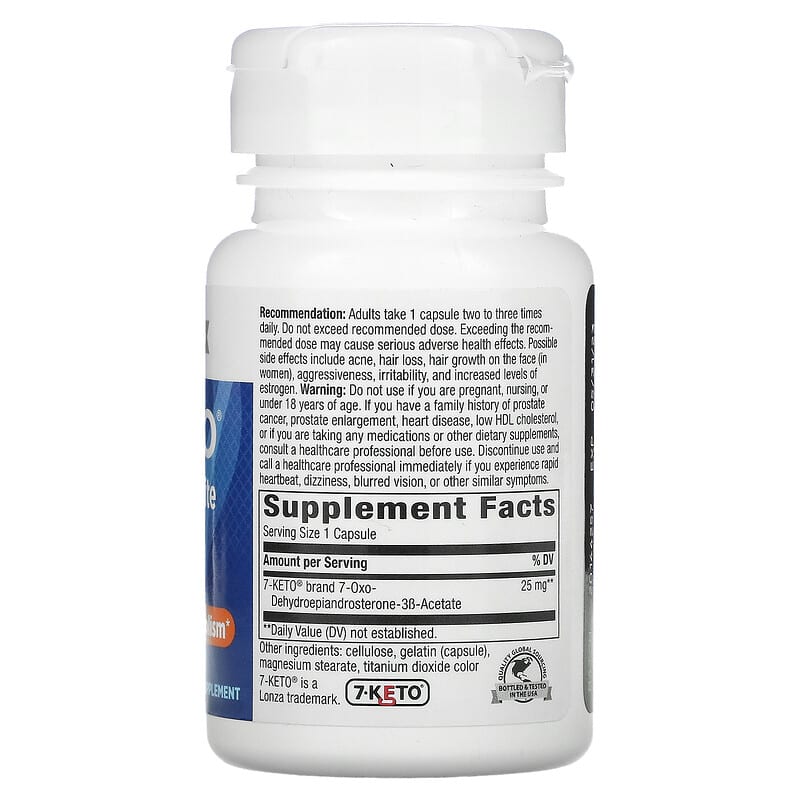 Nature's Way, 7-KETO, DHEA Metabolite, 25 mg, 60 Capsules 763948051861