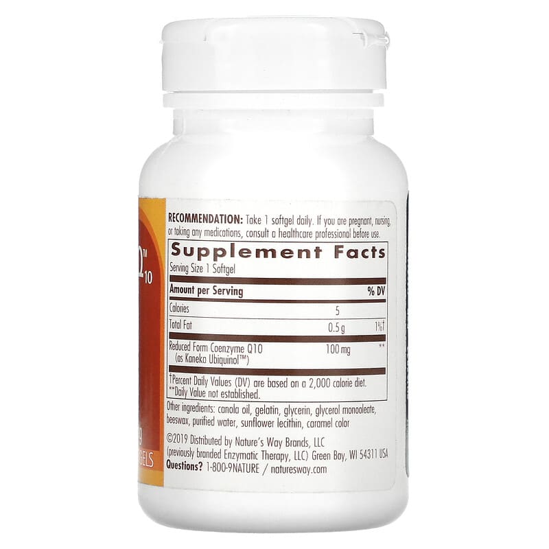 Nature's Way, ActivLife Q10, 100 mg, 60 Softgels 763948065165