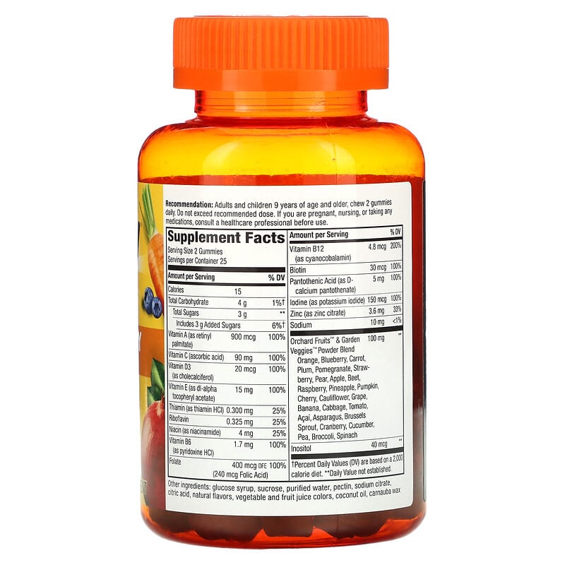 Nature's Way, Alive! Adult Gummy Multivitamin, Delicious Fruit, 50 Gummies 33674157879