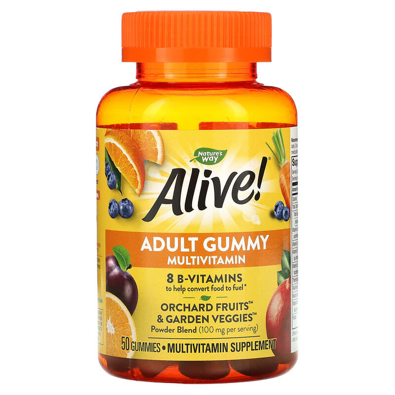 Nature's Way Alive! Adult Gummy Multivitamin Delicious Fruit 50 Gummies 33674157879