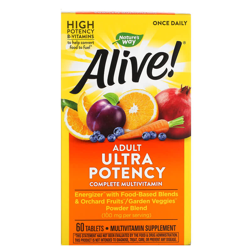 Nature's Way Alive! Adult Ultra Potency Complete Multivitamin 60 Tablets 33674156797