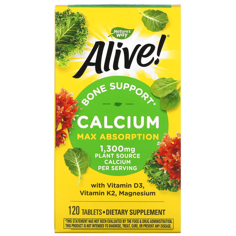 Nature's Way Alive! Calcium Bone Support 325 mg 120 Tablets 33674158395