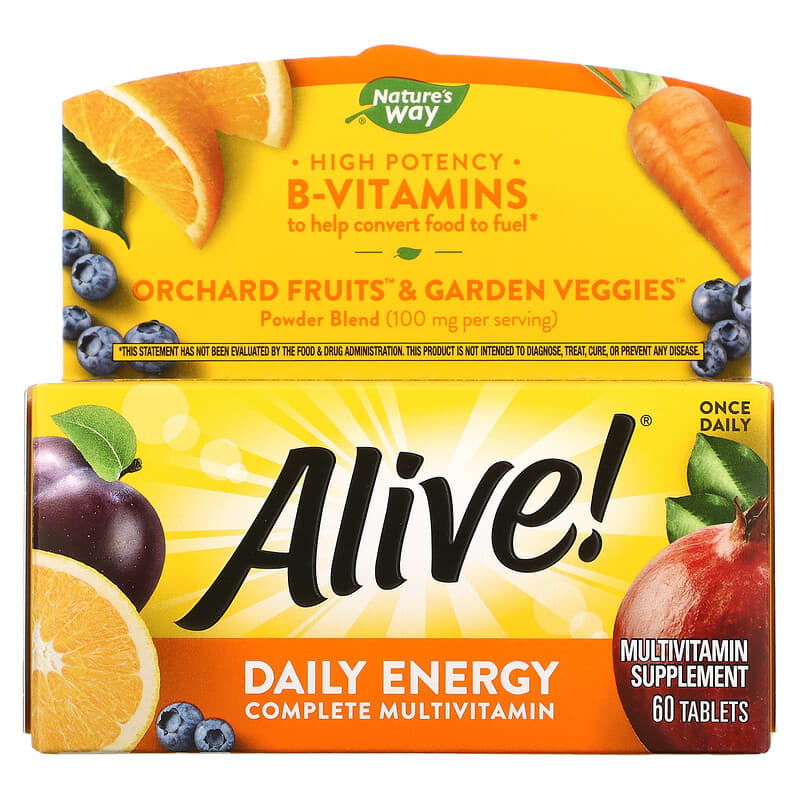 Nature's Way Alive! Daily Energy Complete Multivitamin 60 Tablets 33674601921