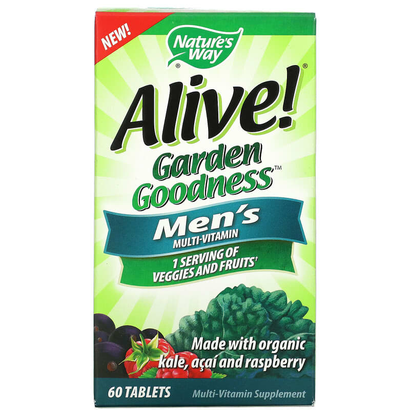Nature's Way Alive! Garden Goodness Men's Multivitamin 60 Tablets 33674121122