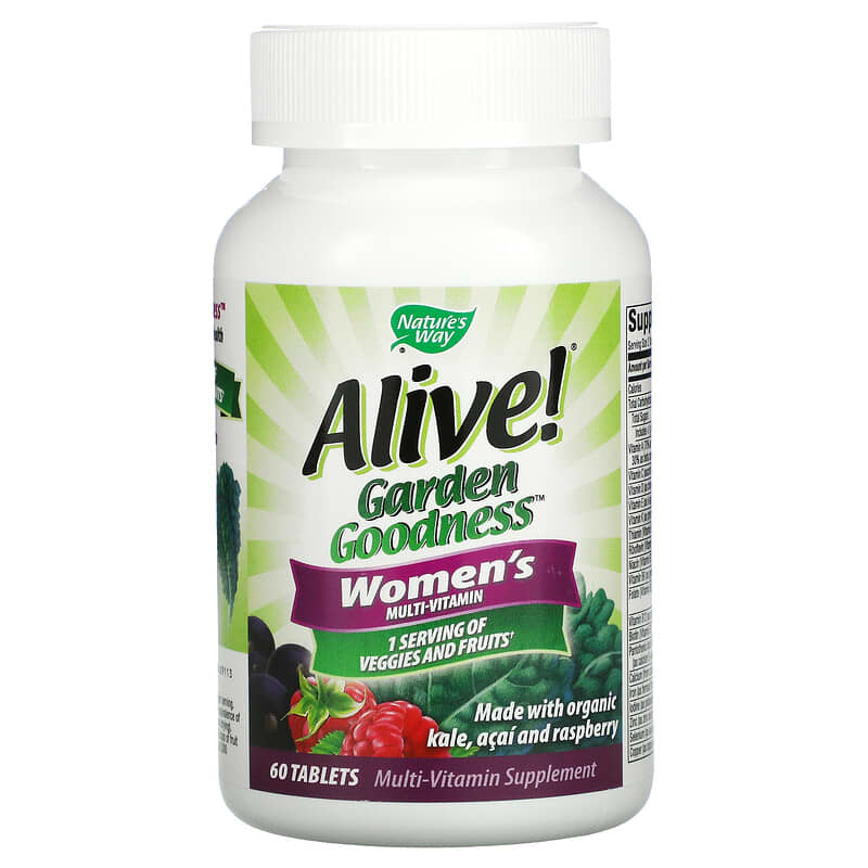 Nature's Way, Alive! Garden Goodness, Women's Multivitamin, 60 Tablets 33674121115
