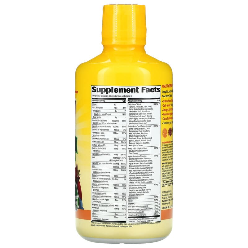 Nature's Way, Alive! Liquid Multi-Vitamin, Max Potency, Citrus, 30.4 fl oz (900 ml) 33674153956
