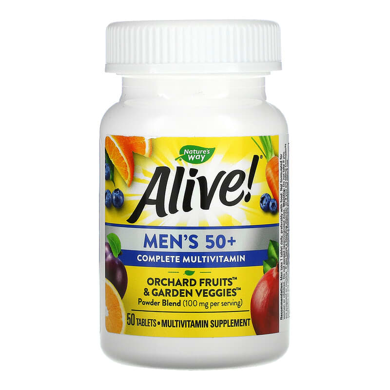 Nature's Way, Alive! Men's 50+ Complete Multivitamin, 50 Tablets 33674136614