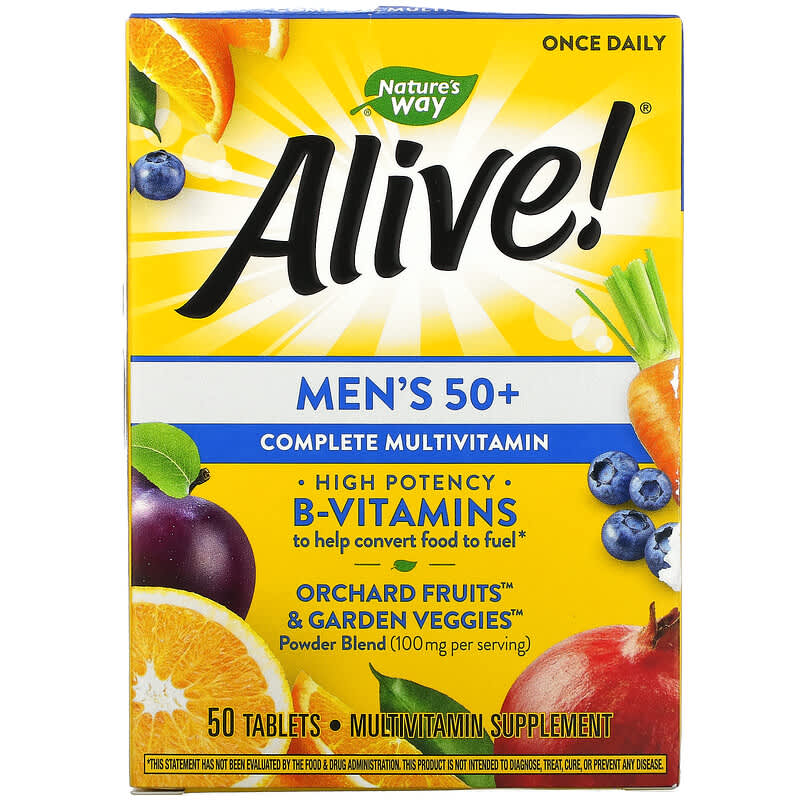 Nature's Way Alive! Men's 50+ Complete Multivitamin 50 Tablets 33674136614