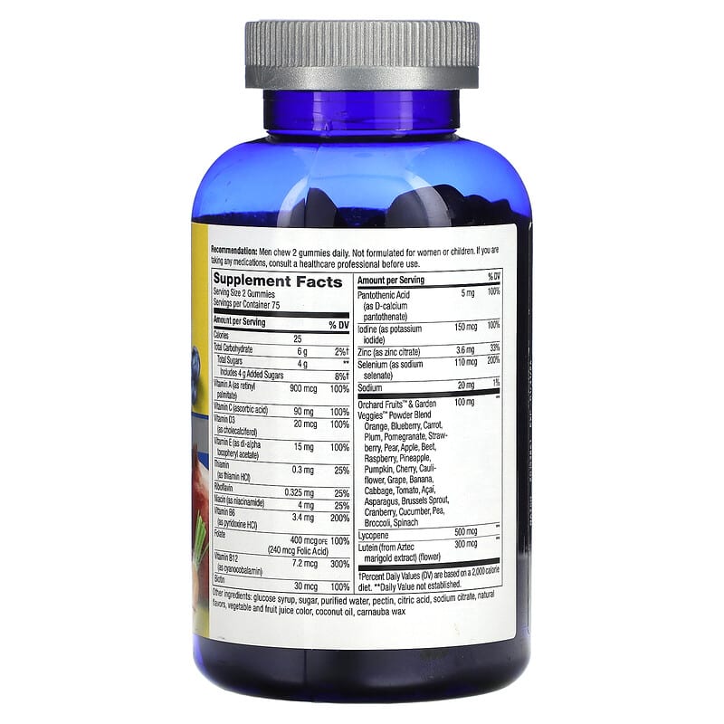 Nature's Way, Alive! Men's 50+ Gummy Multivitamin, Fruit Flavors, 150 Gummies 33674140673