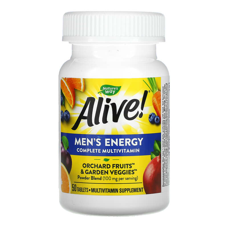 Nature's Way, Alive!, Men's Energy Complete Multivitamin, 50 Tablets 33674136607