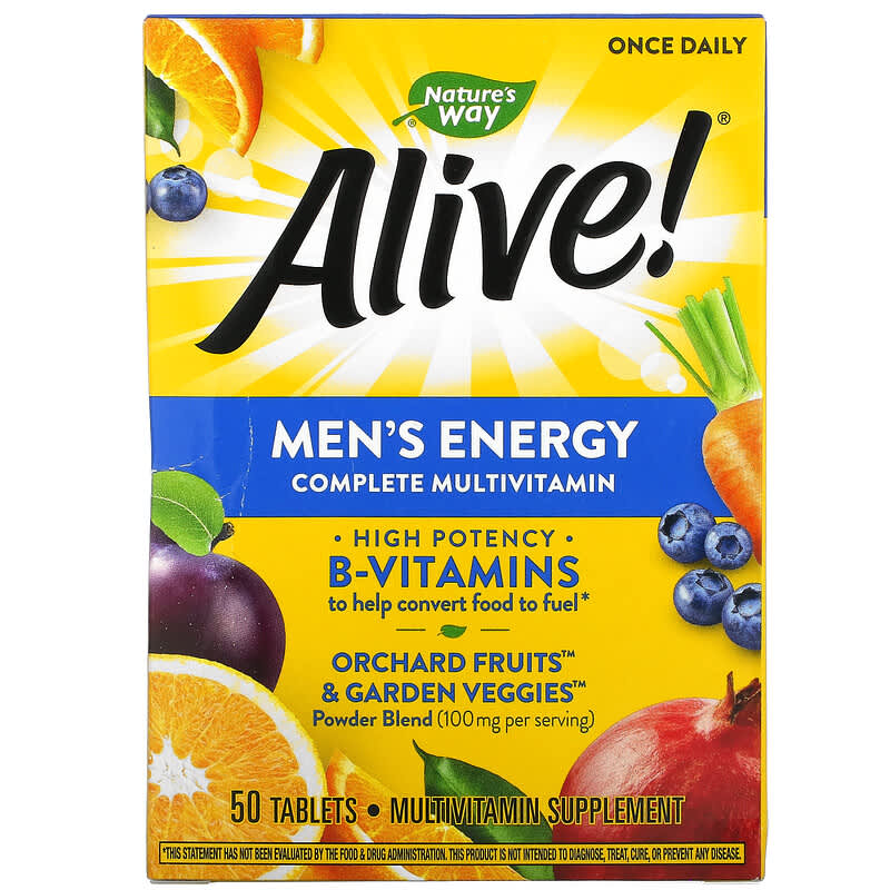 Nature's Way Alive! Men's Energy Complete Multivitamin 50 Tablets 33674136607