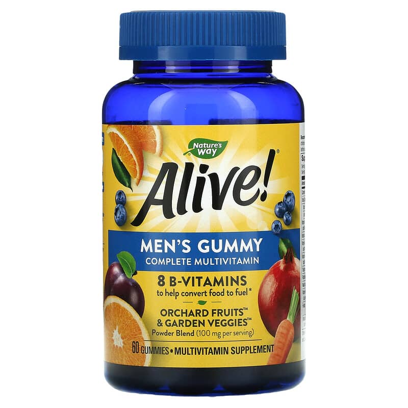 Nature's Way Alive! Men's Gummy Complete Multivitamin Fruit 60 Gummies 33674159002