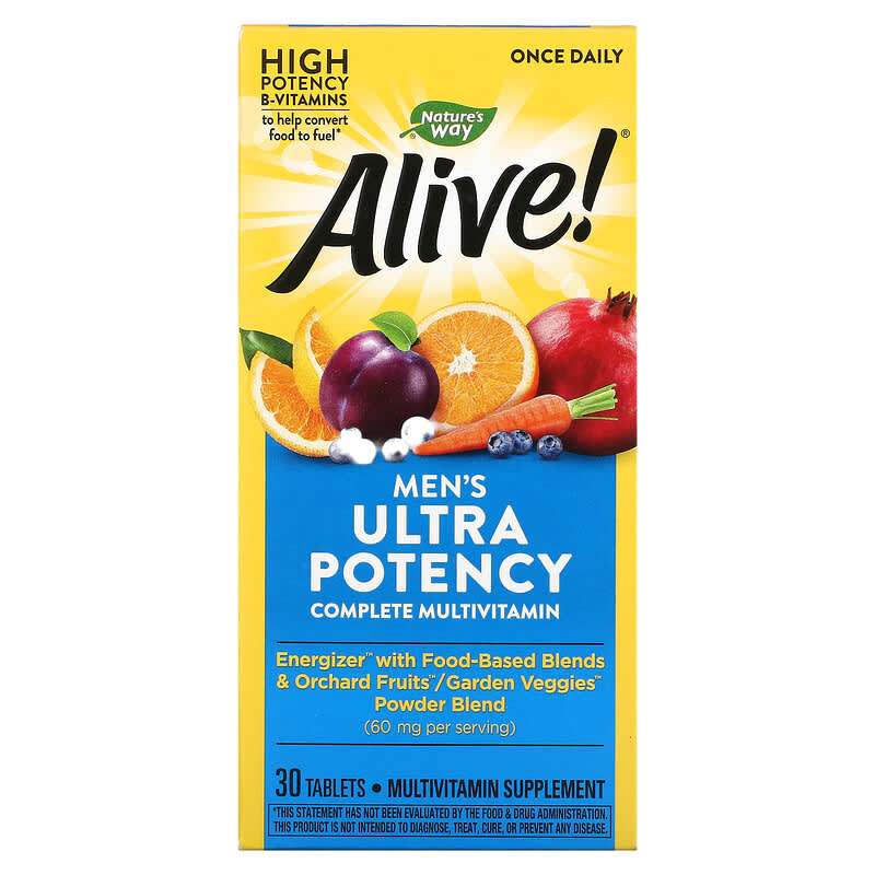Nature's Way Alive! Men's Ultra Potency Complete Multivitamin 30 Tablets 33674158913