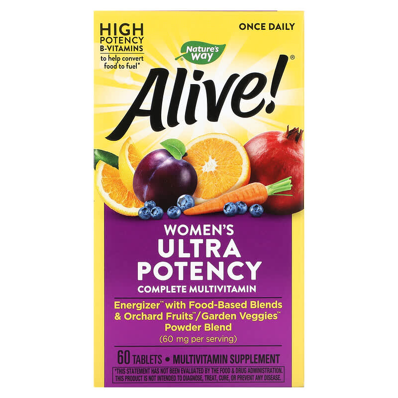 Nature's Way Alive! Once Daily Women's Ultra Potency Complete Multivitamin 60 Tablets 33674156865