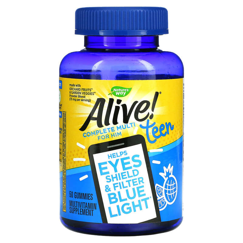 Nature's Way Alive! Teen Complete Multi for Him Fruit Punch 50 Gummies 33674133101