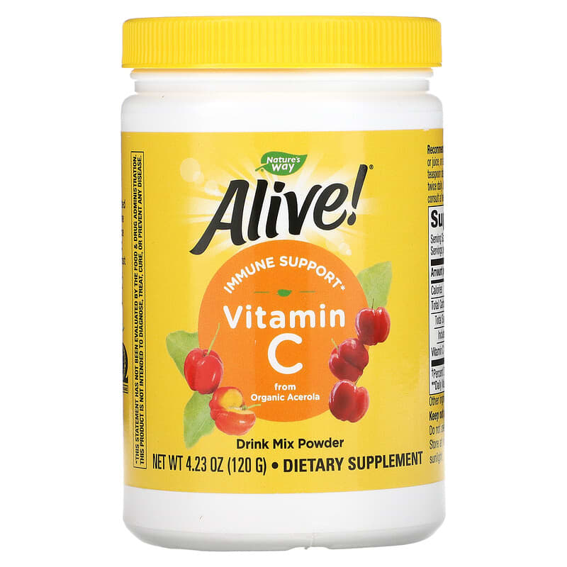 Nature's Way, Alive!, Vitamin C Drink Mix Powder, 4.23 oz (120 g) 33674151433