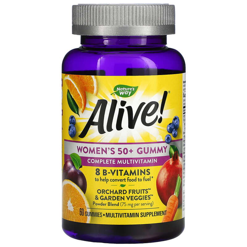 Nature's Way Alive! Women's 50+ Gummy Complete Multivitamin Mixed Berry 60 Gummies 33674159040