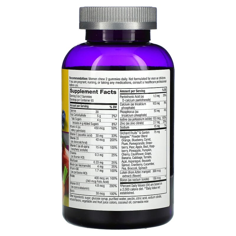 Nature's Way, Alive! Women's 50+ Gummy Multivitamins, Mixed Berry, 130 Gummies 33674115374