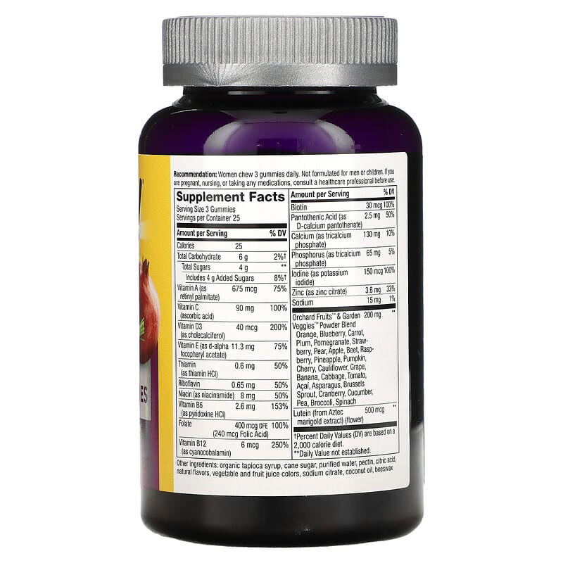 Nature's Way, Alive! Women's 50+ Premium Gummies Multivitamin, Cherry & Grape, 75 Gummies 33674158999