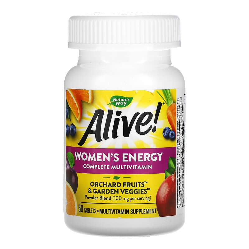 Nature's Way, Alive! Women's Energy Complete Multivitamin, 50 Tablets 33674136638