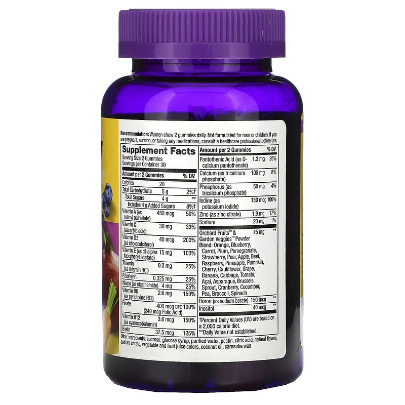 Nature's Way, Alive! Women's Gummy Complete Multivitamin, Mixed Berry Flavor, 60 Gummies 33674159033