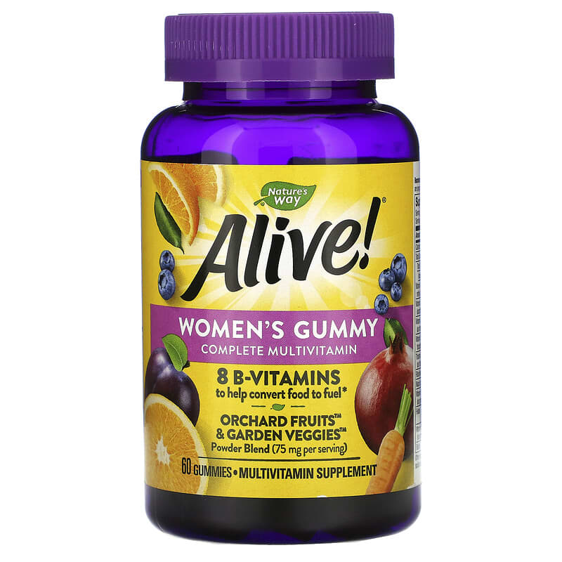 Nature's Way Alive! Women's Gummy Complete Multivitamin Mixed Berry Flavor 60 Gummies 33674159033