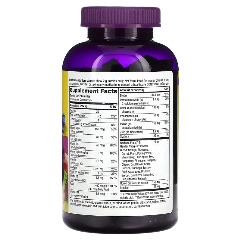 Nature's Way, Alive! Women's Gummy Multivitamin, Mixed Berry, 150 Gummies 33674140697