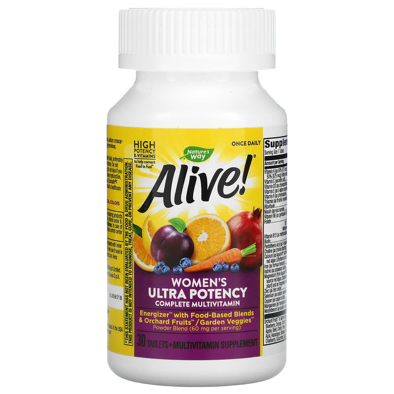 Nature's Way, Alive! Women's Ultra Potency Complete Multivitamin, 30 Tablets 33674158906