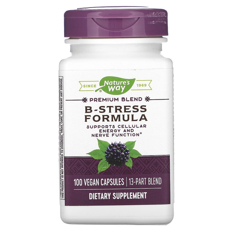 Nature's Way B-Stress Formula 100 Vegan Capsules 33674406311