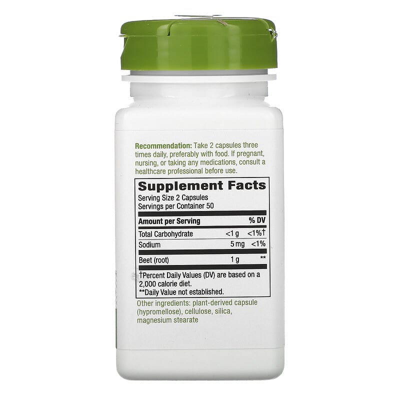 Nature's Way, Beet Root, 500 mg, 100 Vegan Capsules 33674104002